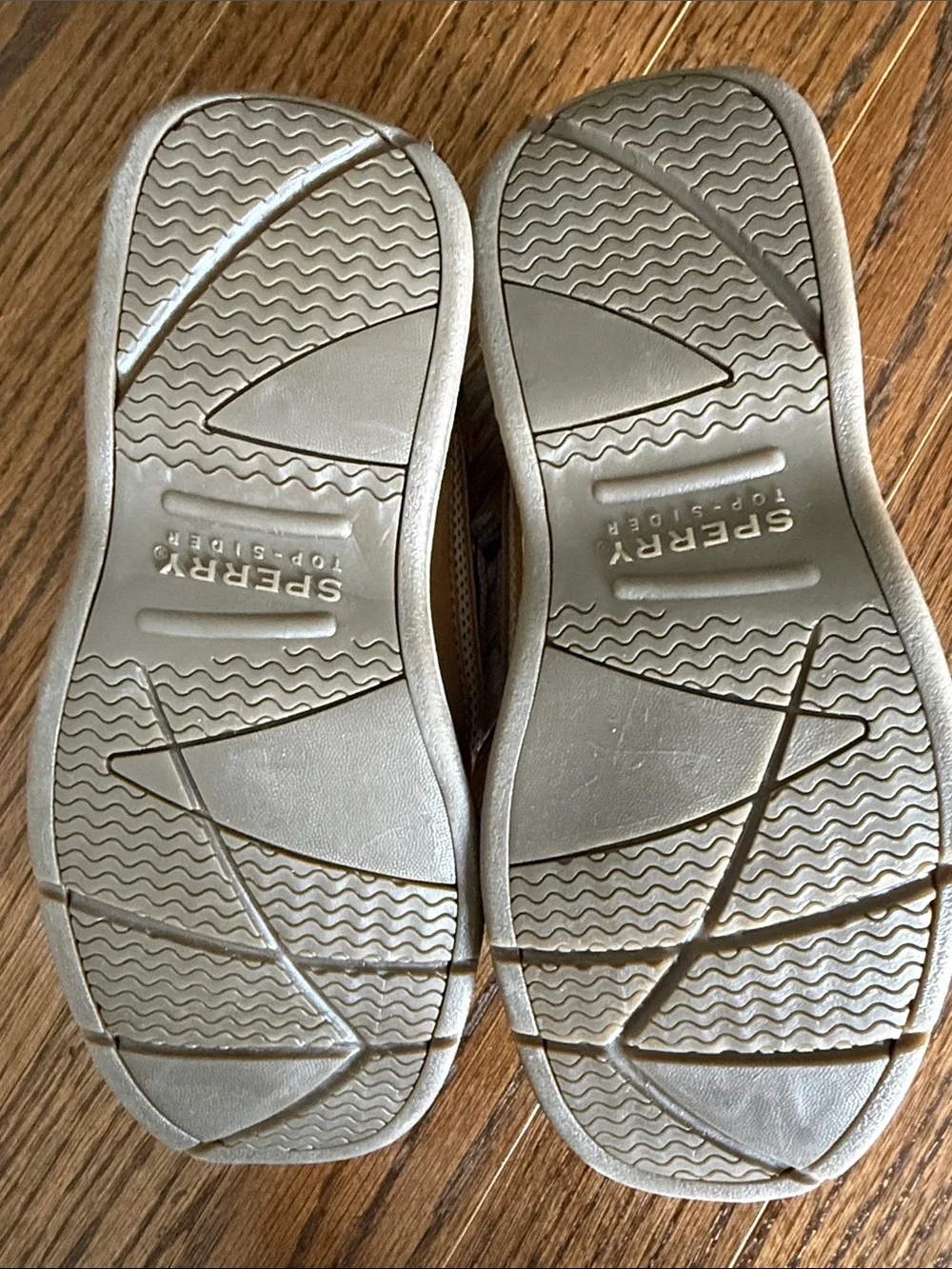 Sperry Kids Tan Leather Boat Shoes with Tan Laces